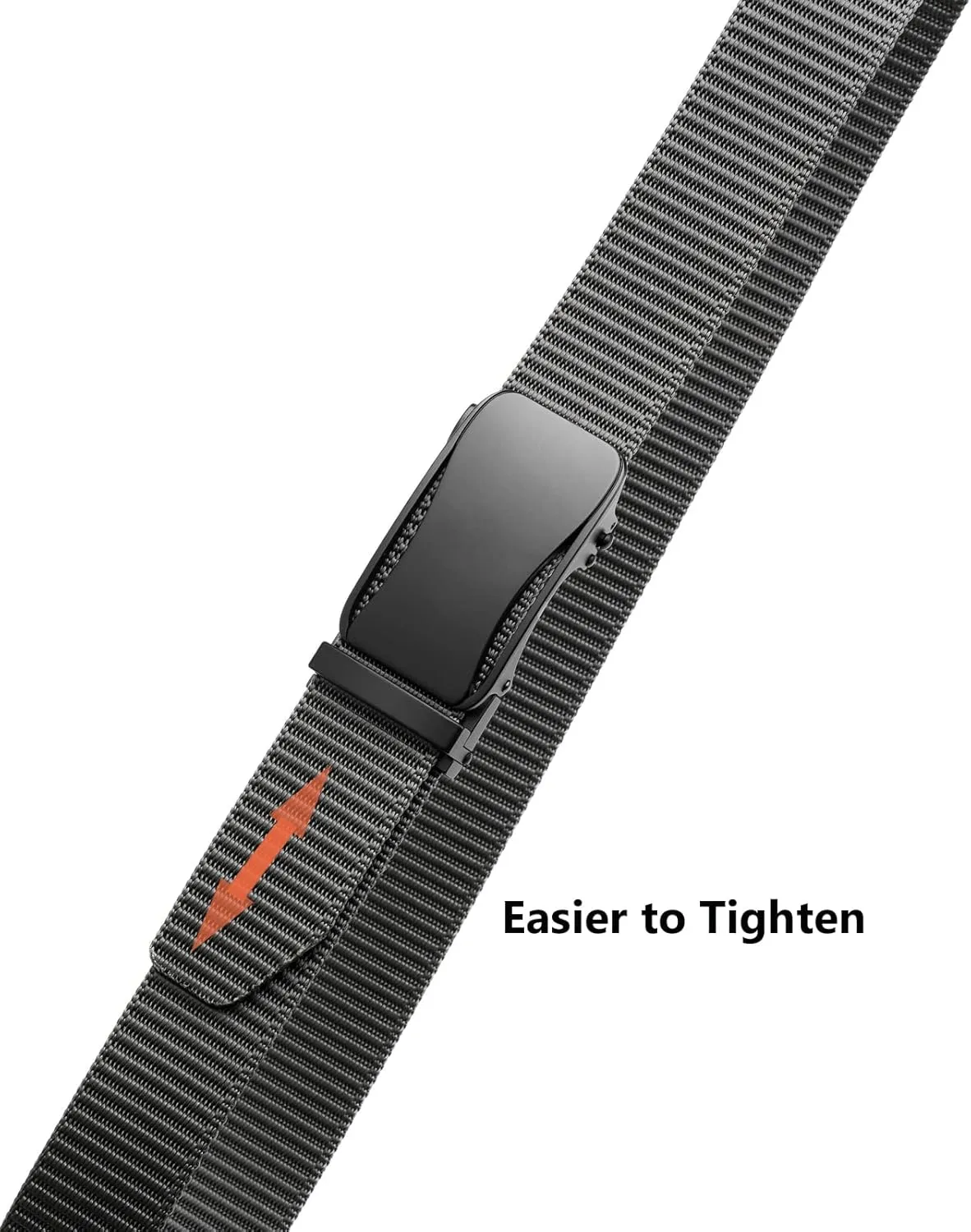 Men's Ratchet Web Belt, Golf Belt Nylon Automatic Buckle Belt for Hiking Rigger Military Work-Quick Release
