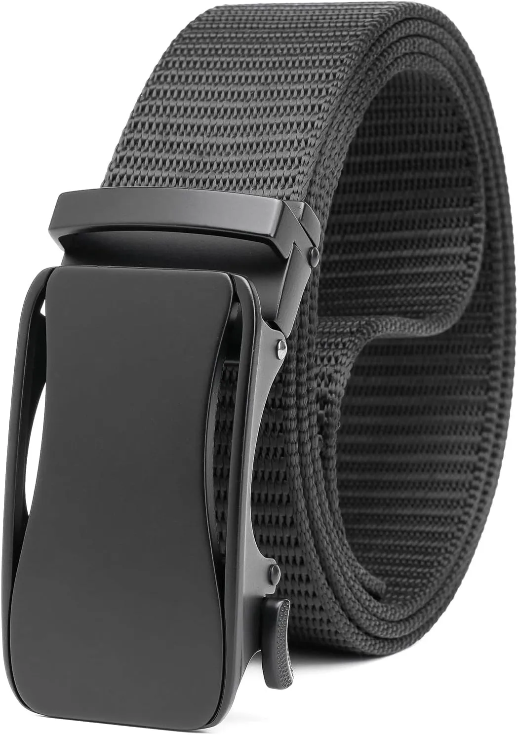 Men's Ratchet Web Belt, Golf Belt Nylon Automatic Buckle Belt for Hiking Rigger Military Work-Quick Release