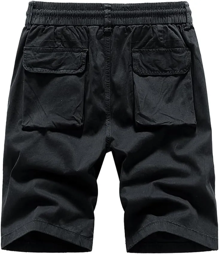 Men's Regular Fit Cargo Shorts Summer Cotton Large Pockets Work Shorts