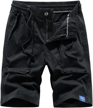 Men's Regular Fit Cargo Shorts Summer Cotton Large Pockets Work Shorts