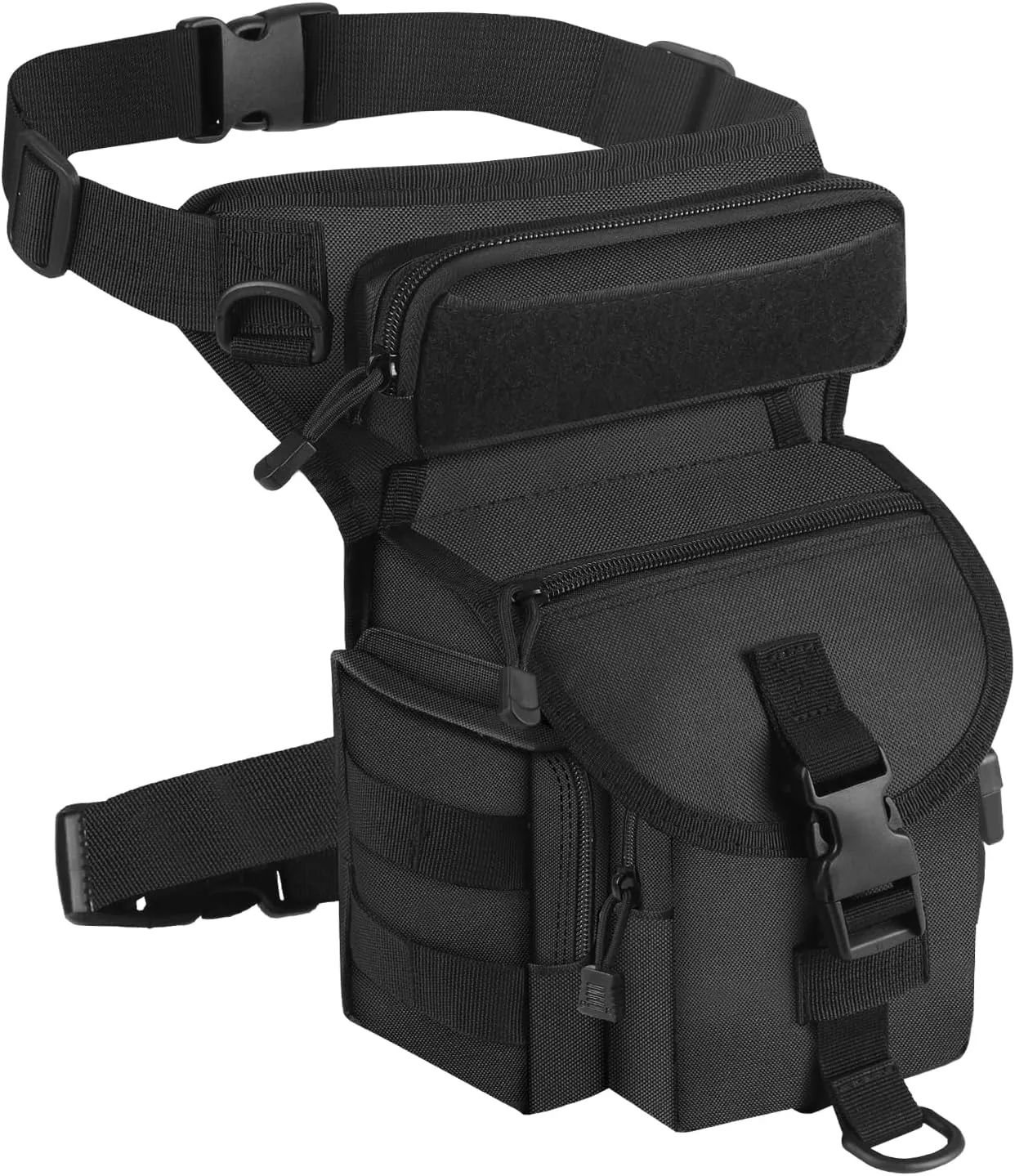 Metal Detecting Bag, Metal Detecting Waist Bag, Drop Leg Bag, Waterproof Metal Detector Tool Bag, for Outdoor Metal Detector Accessory (Black)