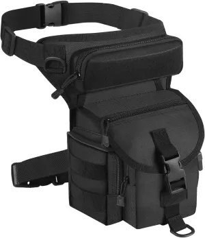 Metal Detecting Bag, Metal Detecting Waist Bag, Drop Leg Bag, Waterproof Metal Detector Tool Bag, for Outdoor Metal Detector Accessory (Black)