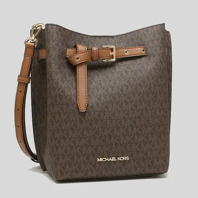 MICHAEL KORS Emilia Small Satchel/Bucket Bag with Crossbody Detachable Strap