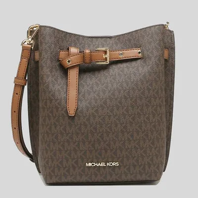 MICHAEL KORS Emilia Small Satchel/Bucket Bag with Crossbody Detachable Strap
