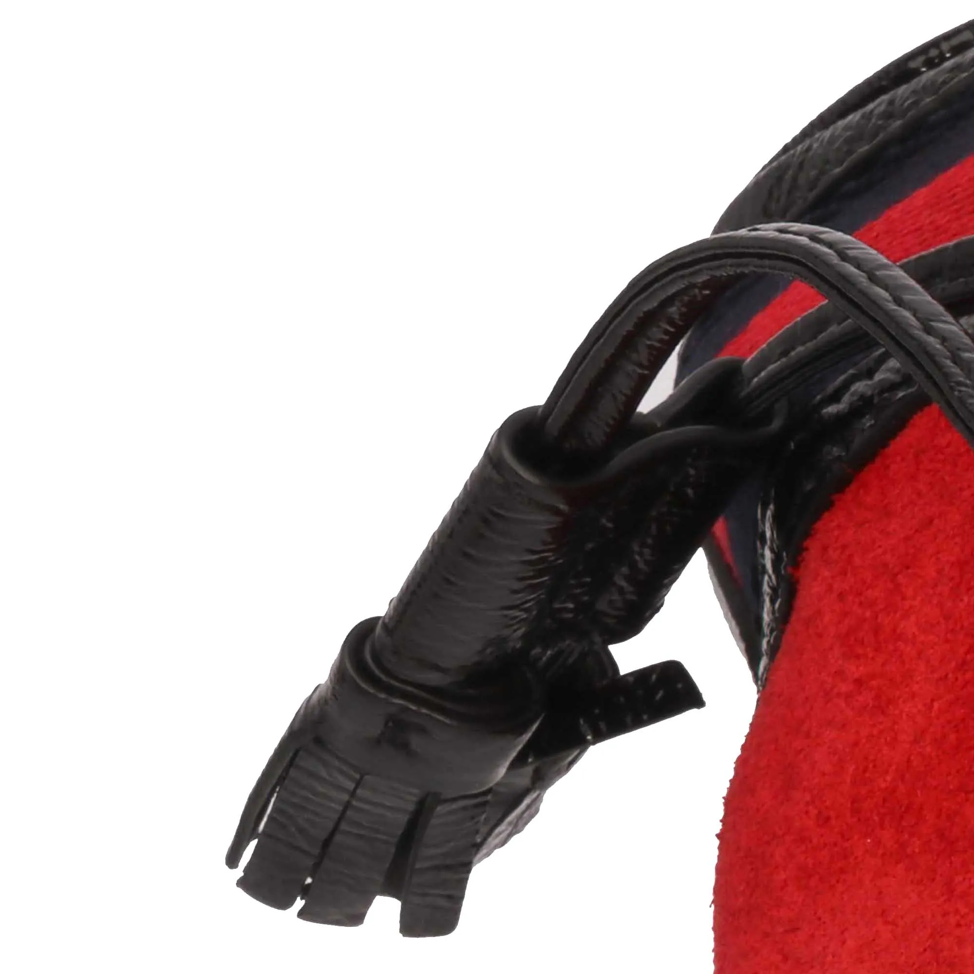 Mini Suede and Patent Web Ophidia Bucket Bag