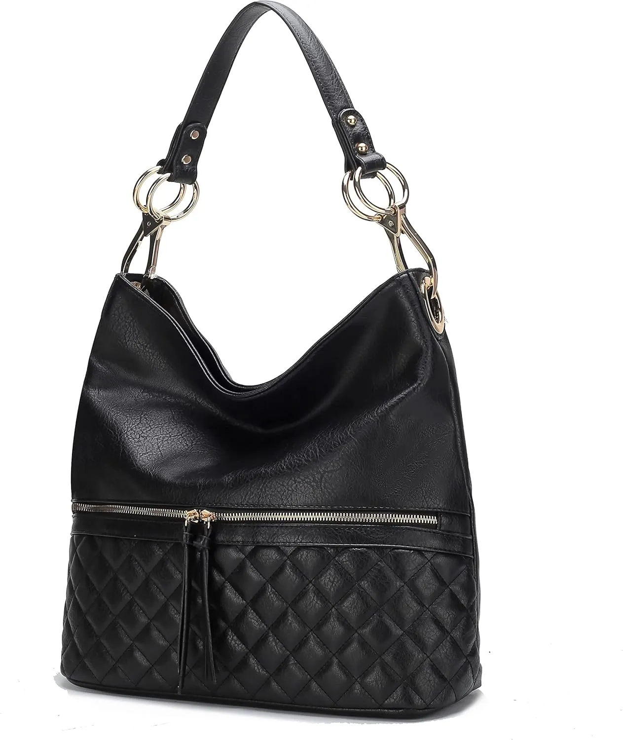 MKF Collection Shoulder Bag for Women, Vegan Leather Fashion Handbag Hobo Purse