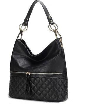 MKF Collection Shoulder Bag for Women, Vegan Leather Fashion Handbag Hobo Purse