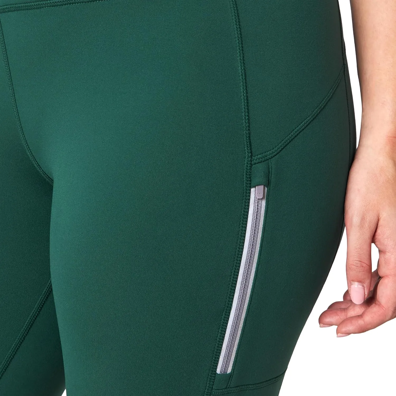 Mondetta Women's High Waist Active Leggings with Zip Details