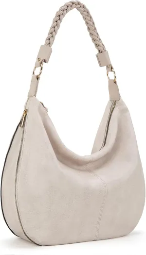 Montana West Large Hobo Bags for Women Slouchy Shoulder Purse Handbag with Zipper and Woven Handle