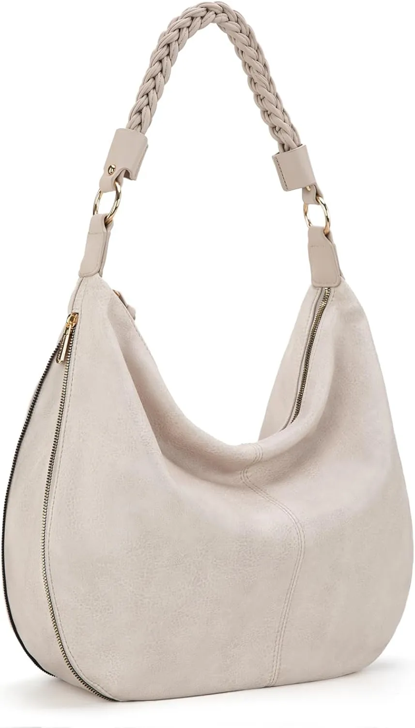 Montana West Large Hobo Bags for Women Slouchy Shoulder Purse Handbag with Zipper and Woven Handle