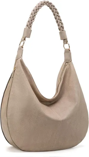 Montana West Large Hobo Bags for Women Slouchy Shoulder Purse Handbag with Zipper and Woven Handle