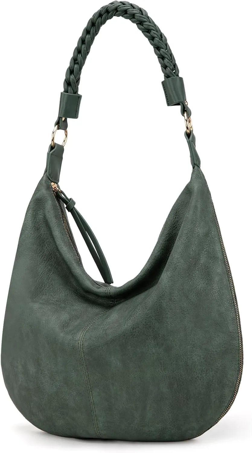 Montana West Large Hobo Bags for Women Slouchy Shoulder Purse Handbag with Zipper and Woven Handle