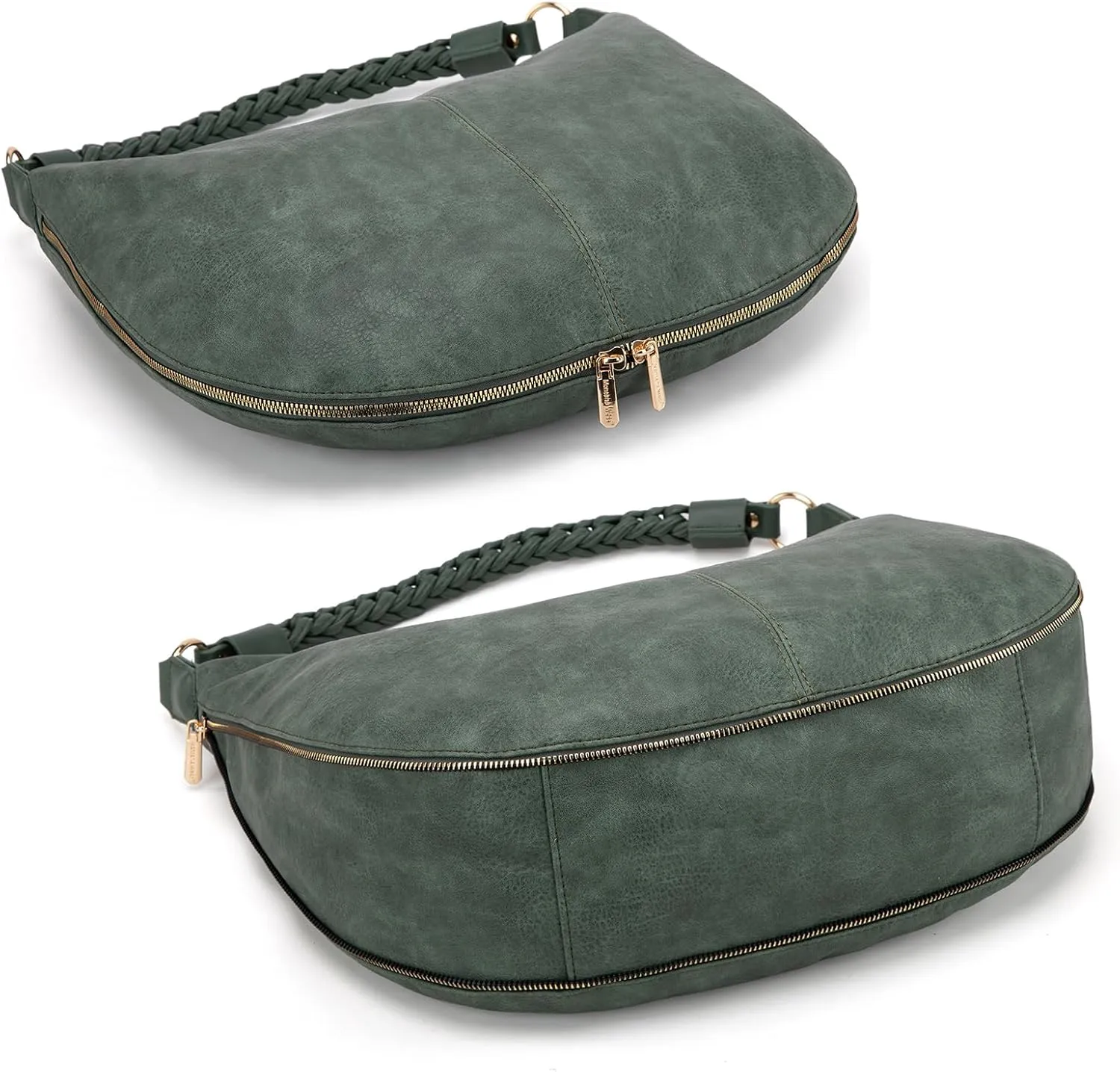 Montana West Large Hobo Bags for Women Slouchy Shoulder Purse Handbag with Zipper and Woven Handle