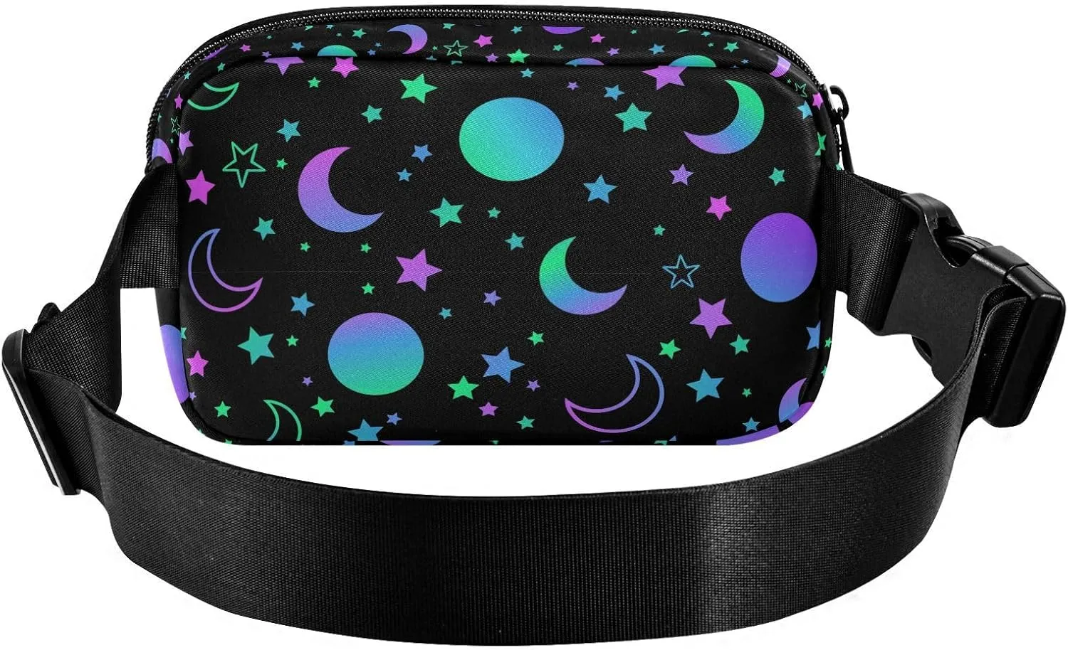 Moon Fanny Pack for Men Women Belt Bag Fashion Waist Pouch with Adjustable Strap Lightweight for Outdoor Sports Running Traveling Hiking Camping Cycling