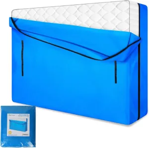 MorTime Mattress Bags for Moving and Storage, Zippered Mattress Storage Bag with 8 Strong Carrying Handles, Reusable Mattress Protector Cover Moving Supplies (Full)