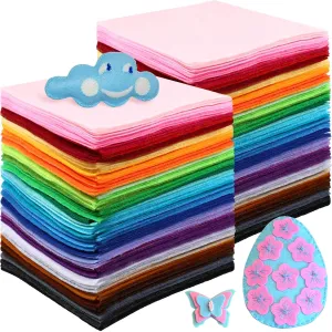 Moukeren 460 Pcs 240 Pcs Felt Sheets Bulk 1 mm Thick Soft Felt Fabric Sheet 20 Assorted Colors for DIY Craft Sewing Squares Nonwoven Patchwork (4 x 4 Inch)