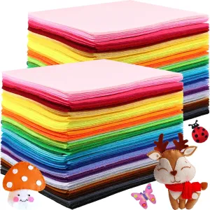 Moukeren 460 Pcs Felt Sheets Bulk 1 mm Thick Soft Felt Fabric Sheet 20 Assorted Colors for DIY Craft Sewing Squares Nonwoven Patchwork (12 x 8 Inch)