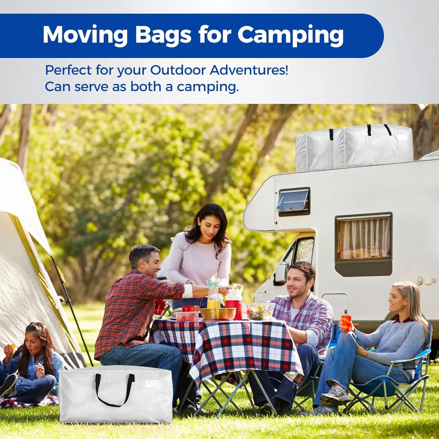 Moving Bags Heavy Duty Extra Large, Clear Moving Bags With Durable Zipper & Strong Handles, Packing Bags for College, Storage Bags for Clothes, Alternative For Moving Boxes (Clear, 6 Pack)