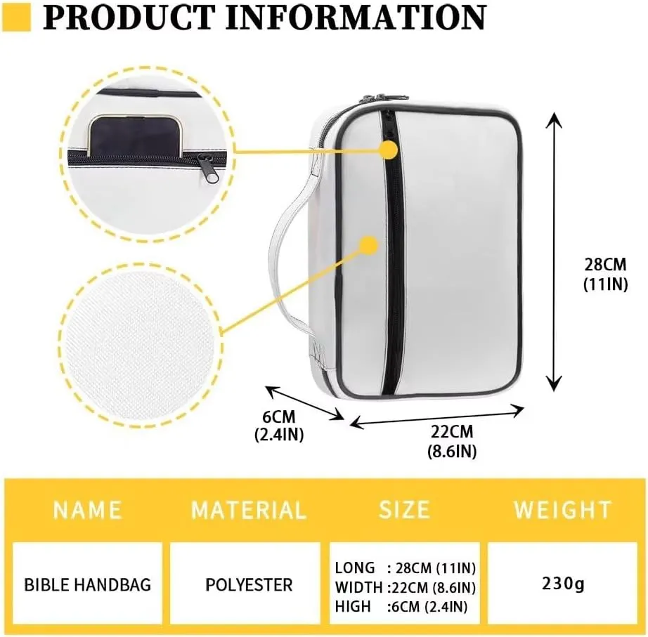 Mumeson Butterfly Sunflower Bible Cover Bible Pens Holder Church Bag for Prayer Church Hand Carry Bags Lightweight Daily Bible Carry Tote Handy Bags Fits Most Bible