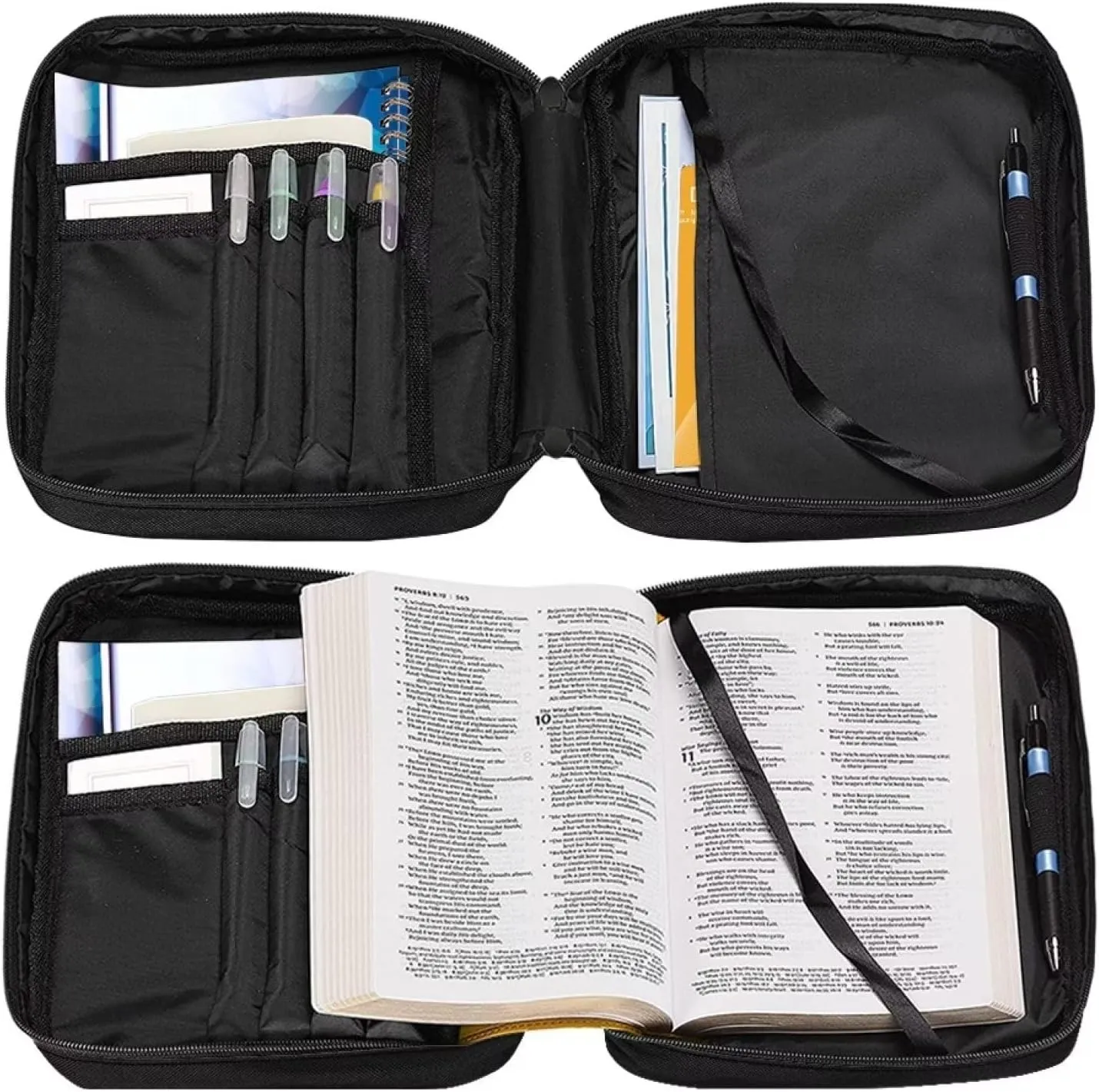 Mumeson Butterfly Sunflower Bible Cover Bible Pens Holder Church Bag for Prayer Church Hand Carry Bags Lightweight Daily Bible Carry Tote Handy Bags Fits Most Bible