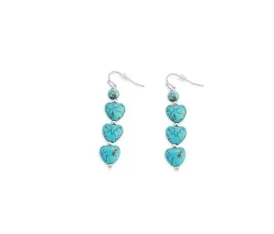 Myra Bag Flowing Hearts Earrings in Blue S-11555