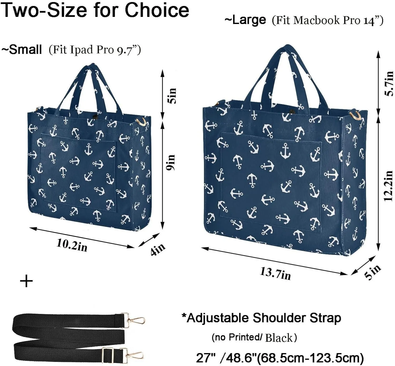 Naanle Stylish Lifelike Pattern Corduroy Satchel Tote Shoulder Bag for Men Women Weekender Travel Beach Shopping Gym