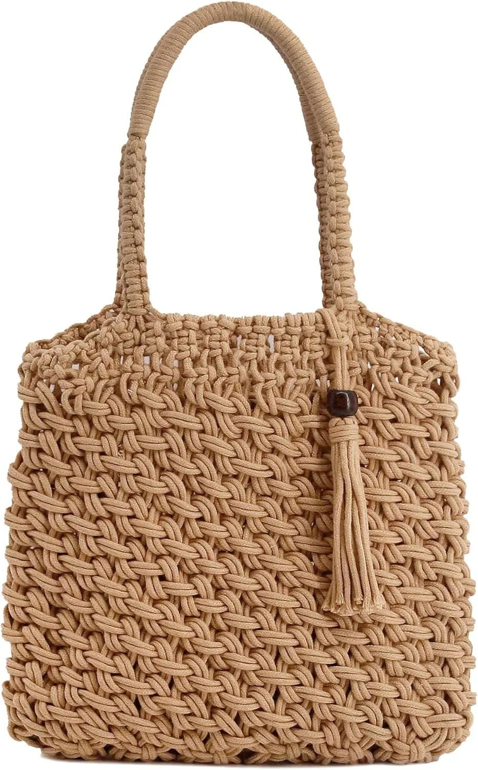 Naimo Women Straw Beach Shoulder Bag Woven Tote Handbag Large Handmade Weaving Summer Casual Hobo Bag