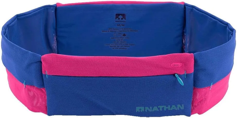 Nathan Zipster Running Belt for Men and Women, Bounce Free Waist Pack, Running Fanny Pack Women, Pockets with Zippers, Fits All iPhones