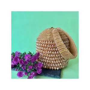 Nayaab by Sonia Pristine Overload Gold Potli for Women