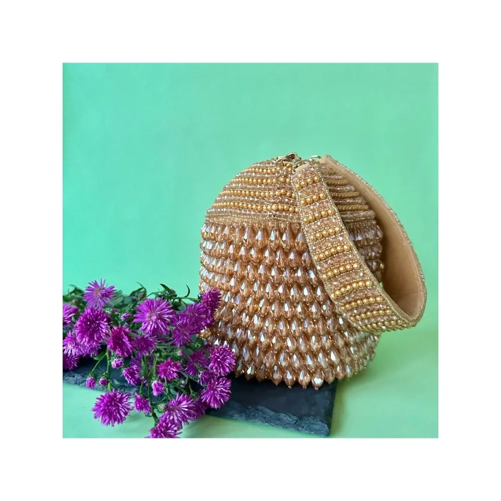 Nayaab by Sonia Pristine Overload Gold Potli for Women