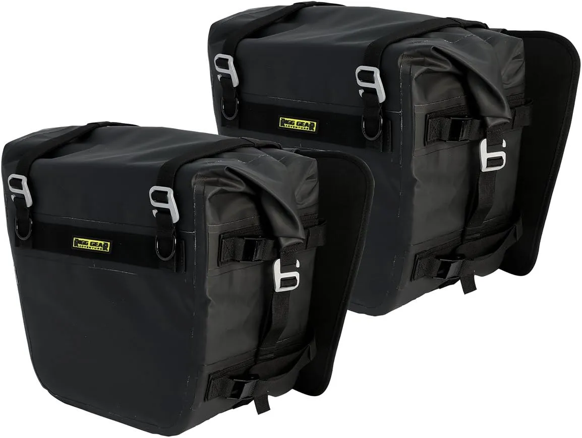 Nelson-Rigg SE-3050-BLK Sierra Dry Saddlebags 100% Waterproof Mount to most Adventure and Dual Sport Motorcycle Racks, Black