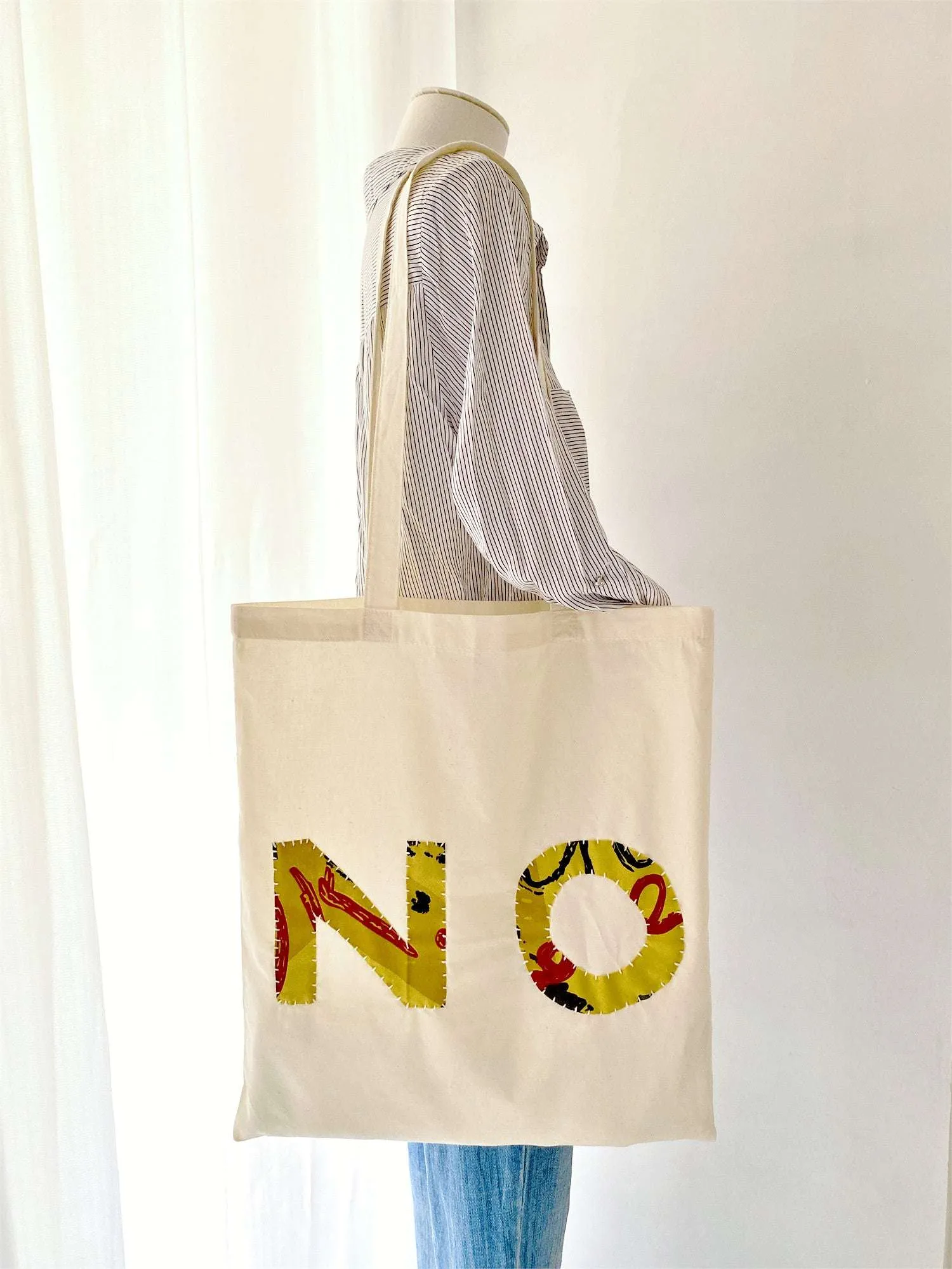 No Patchwork Cotton Tote