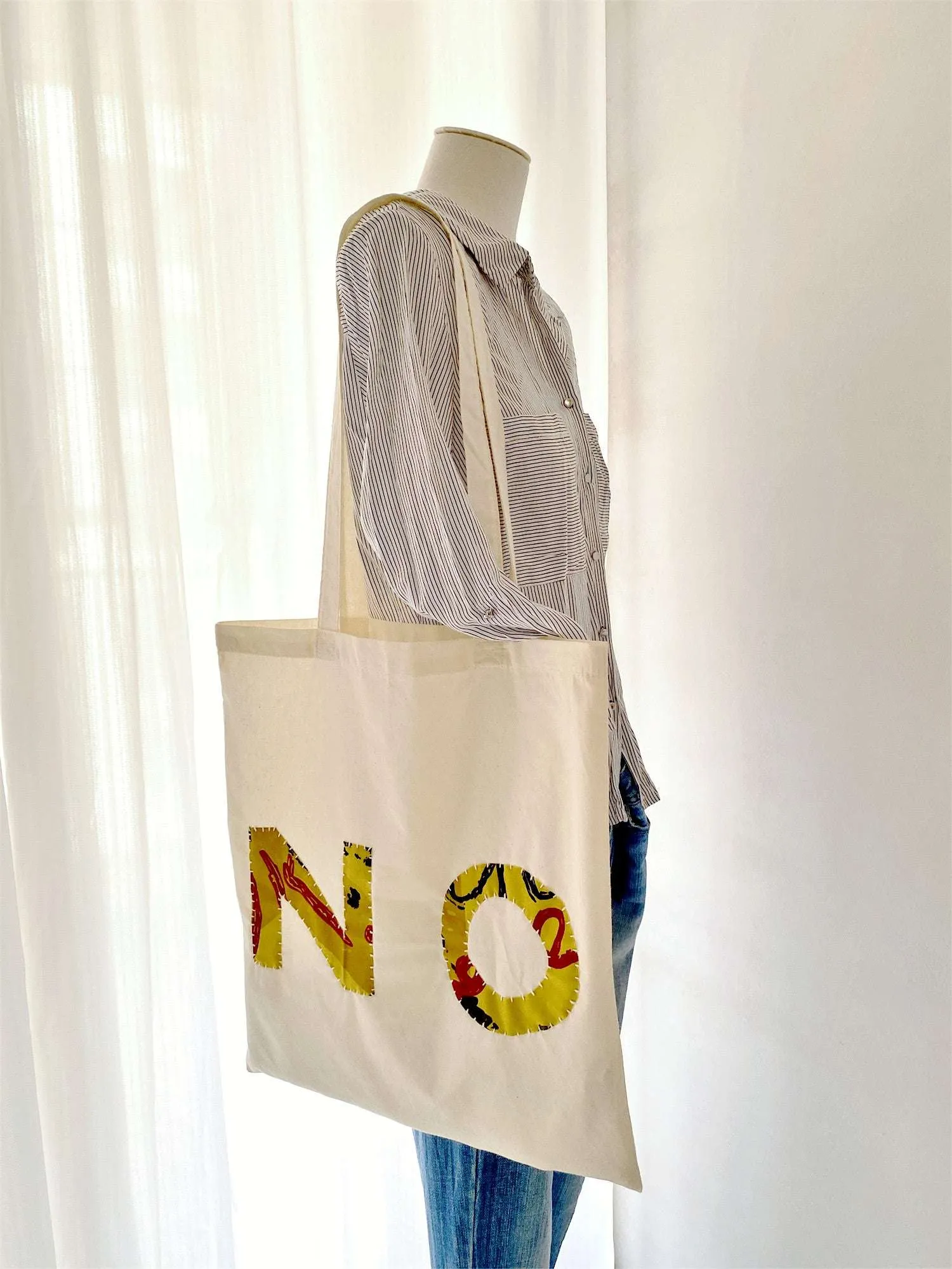 No Patchwork Cotton Tote