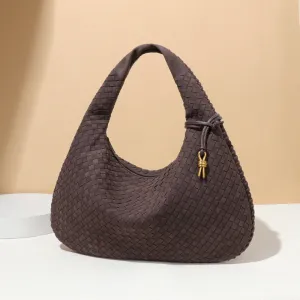 Noir Woven Hobo Bag
