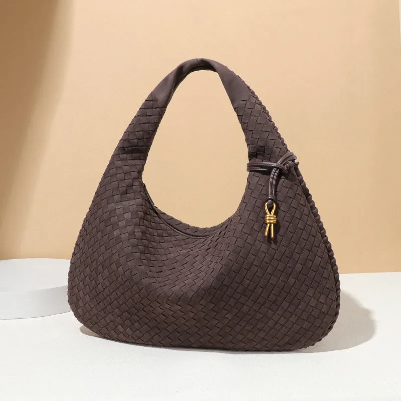 Noir Woven Hobo Bag