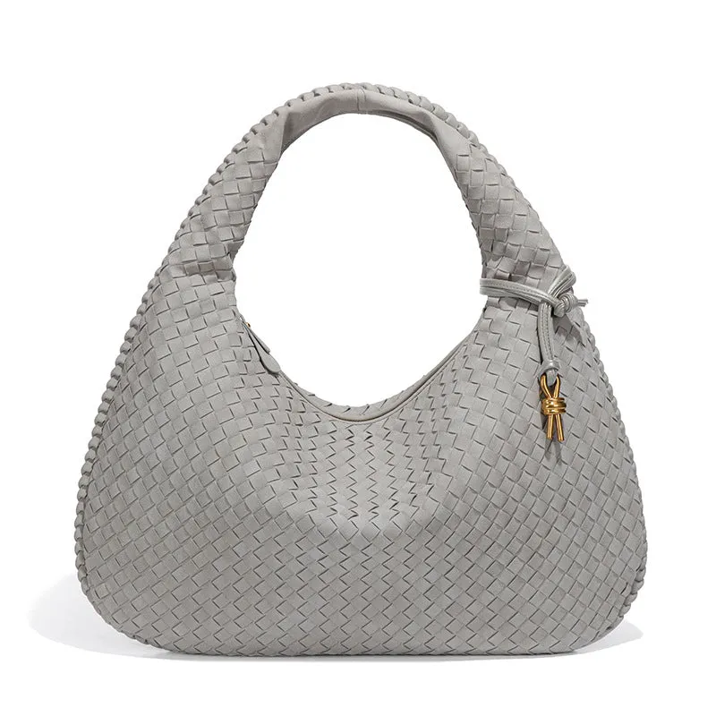 Noir Woven Hobo Bag