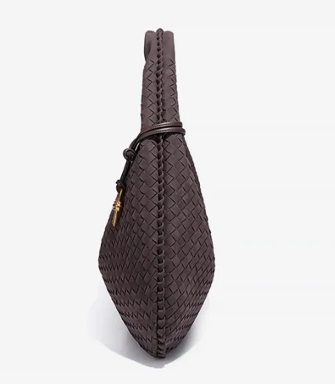 Noir Woven Hobo Bag