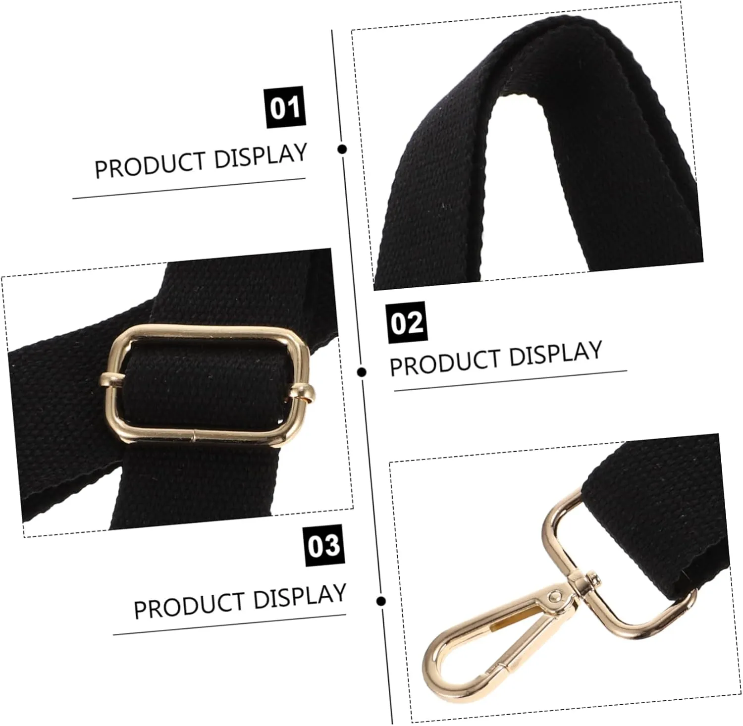NUOBESTY 3 Pcs Handbag Strap Wide Straps for Crossbody Bag Fashionable Bag Accessory