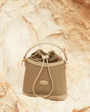 Nurita Harith Nael Drawstring Bucket Bag (Dark Sea Green)