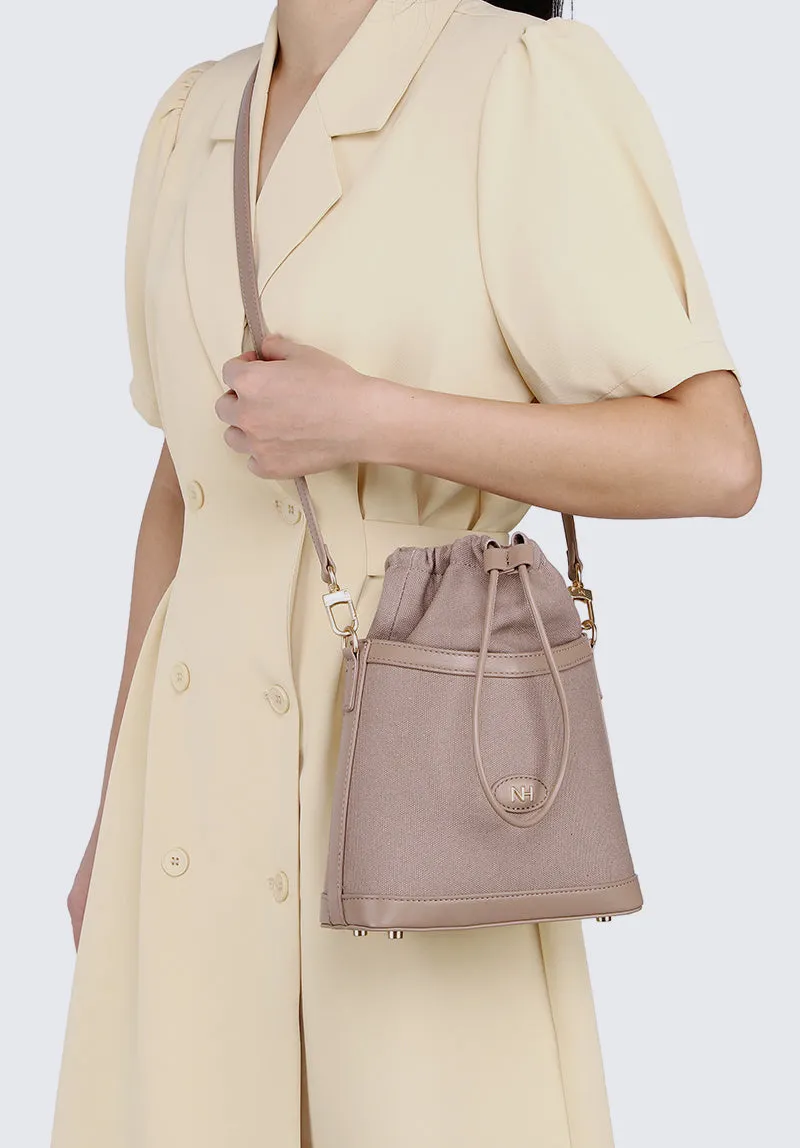 Nurita Harith Nael Drawstring Bucket Bag (Tan)