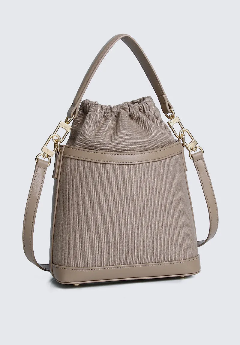 Nurita Harith Nael Drawstring Bucket Bag (Tan)