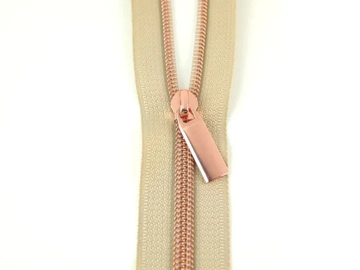Nylon Coil #5 Zipper Beige (3 yard 9 pulls) Sallie Tomato Zippers