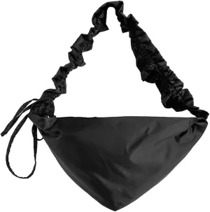 Nylon Hobo Purses for Women Triangle Underarm Shoulder Bag Foldable Top-handle Tote Bag Lightweight Purses for Work Travel