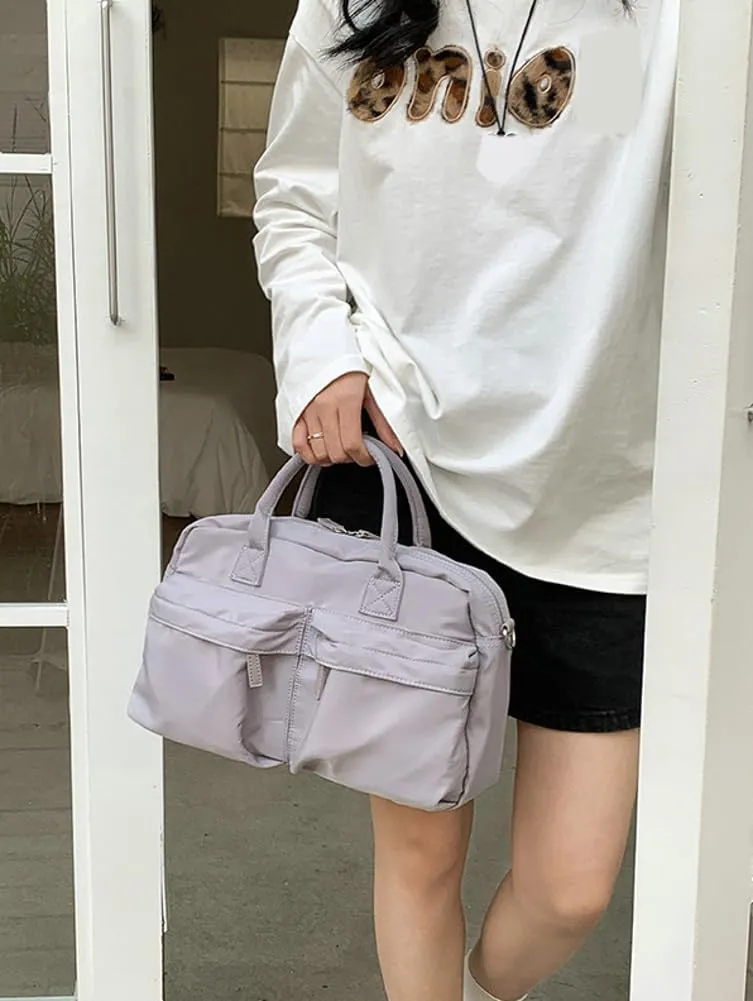 Nylon Tote Bag for Women Multi-pocket Crossbody Purse Slouchy Handbag Large Capacity Shoulder Bag Work Tote Gym Bag 2025