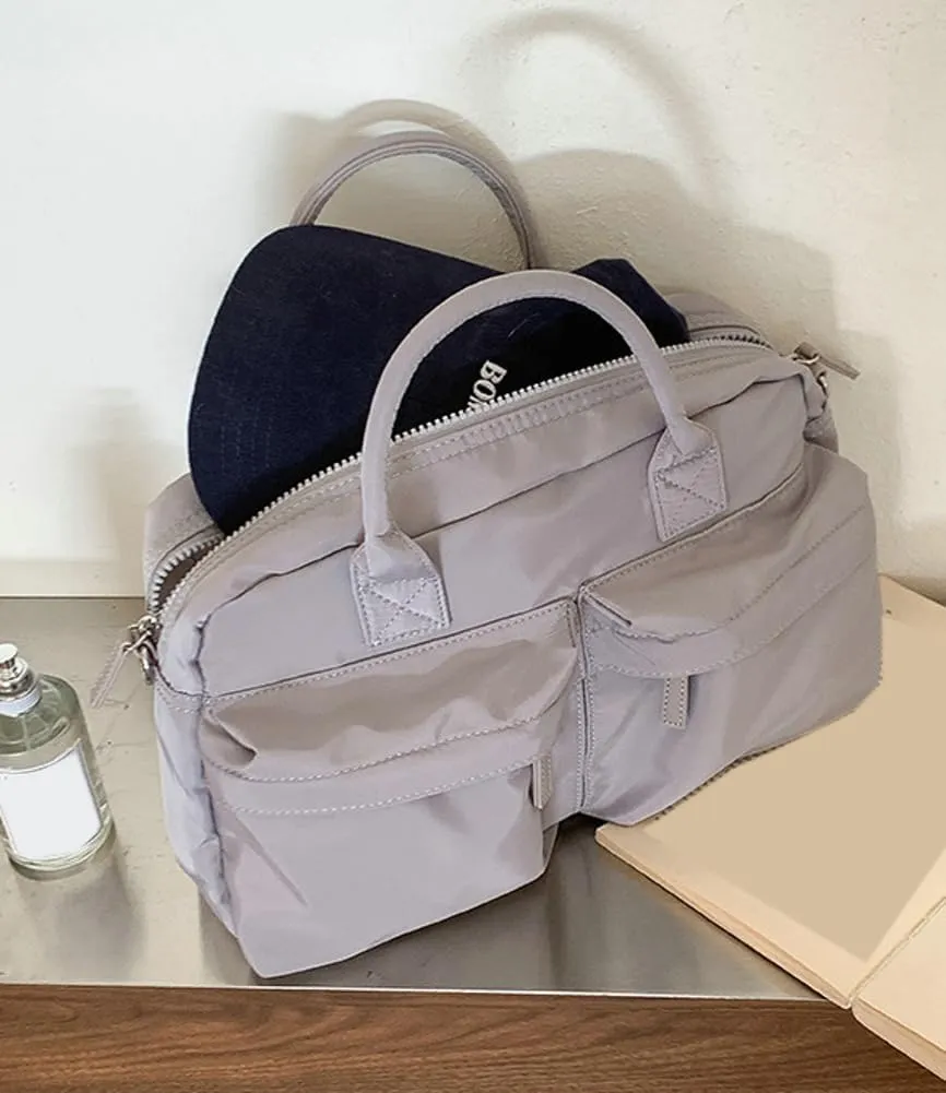 Nylon Tote Bag for Women Multi-pocket Crossbody Purse Slouchy Handbag Large Capacity Shoulder Bag Work Tote Gym Bag 2025