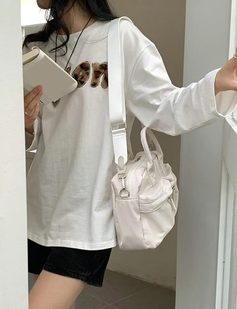 Nylon Tote Bag for Women Multi-pocket Crossbody Purse Slouchy Handbag Large Capacity Shoulder Bag Work Tote Gym Bag 2025