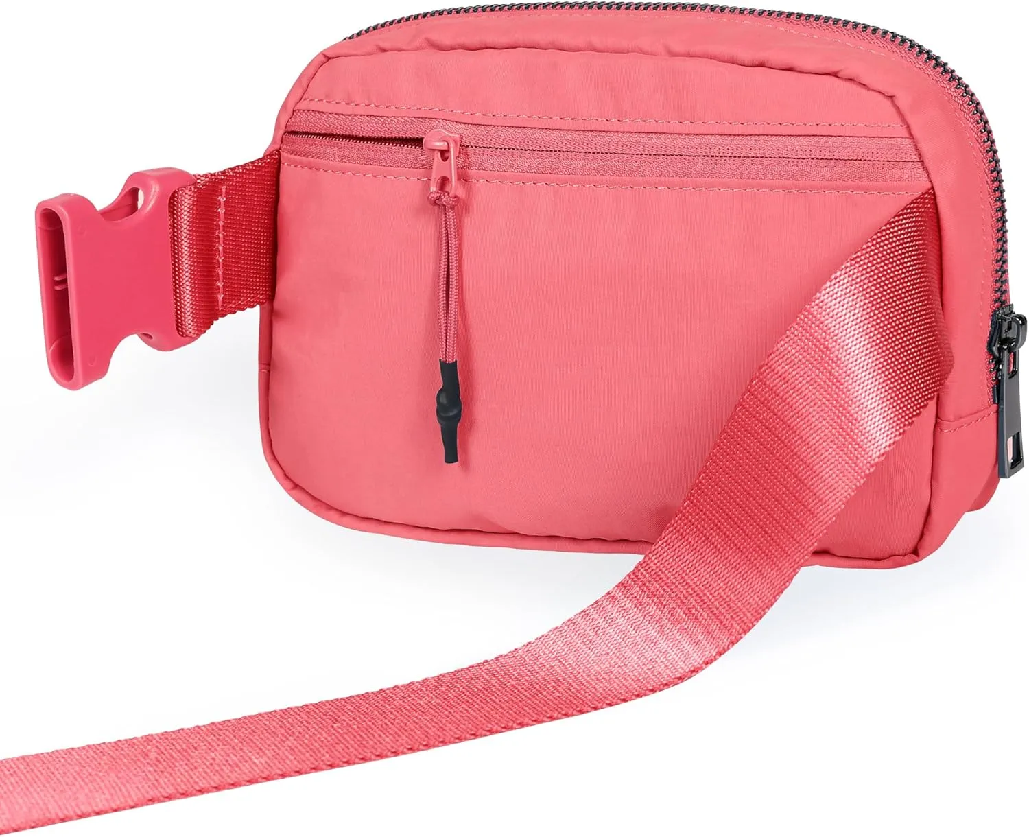 ODODOS Unisex Mini Belt Bag with Adjustable Strap Small Fanny Pack for Workout Running Traveling Hiking, Raspberry