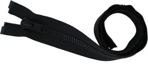 Ohio Travel Bag Bomber Jacket Zipper, #9, 36 Inch, Black with Black Oxide Brass Teeth, 9BJ-36-BLK-OX