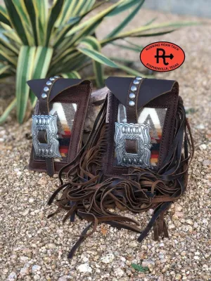 Pacific Crest Inlaid Mini Saddle Bag with Large Buckle for Phone, Keys, Roping Powder, etc
