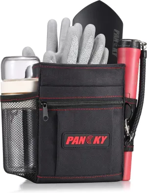PANCKY Metal Detecting Finds Waist Pouch, Portable Multifunctional Bag, Finds Accessory Black